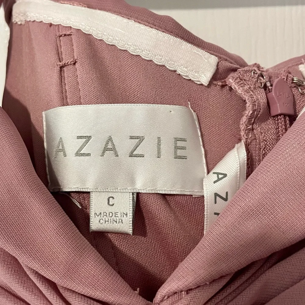 Azazie, Extra Small, Dusty Rose, Almendra Bridesmaid Dress - Picture 5 of 9